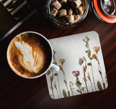 Portavasos arreglo floral seco - TenVinilo