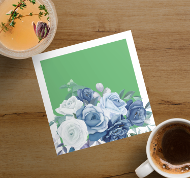 Portavasos boda arreglo floral elegante - TenVinilo
