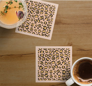 Portavasos con motivo de leopardo - TenVinilo