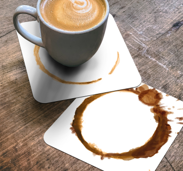 Portavasos con patrones de manchas de café - TenVinilo
