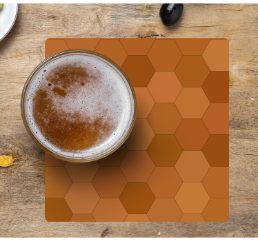 Portavasos con superficie de patrón hexagonal - TenVinilo