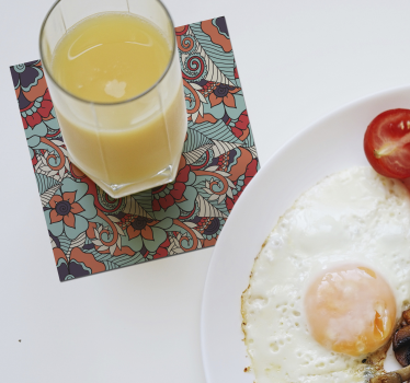 Portavasos concepto estampado floral - TenVinilo