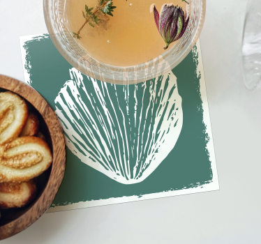 Portavasos patrón de conchas - TenVinilo