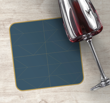 Portavasos patrón geométrico con detalle dorado - TenVinilo