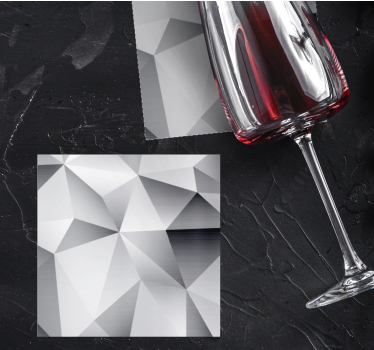 Portavasos patrón metálico geométrico - TenVinilo