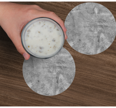 Posavasos imitación Estilo gris mármol - TenVinilo