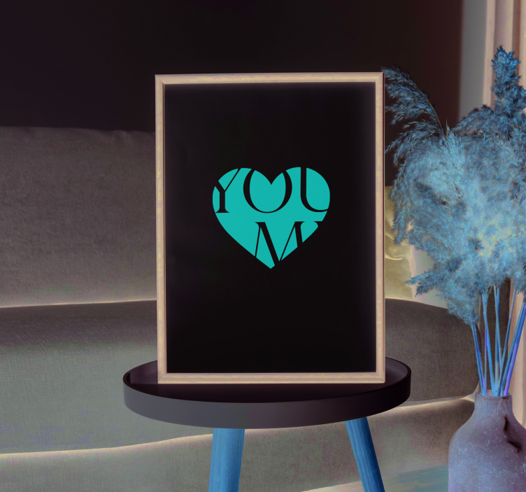 Tu y yo cartel personalizable personalizado - TenVinilo