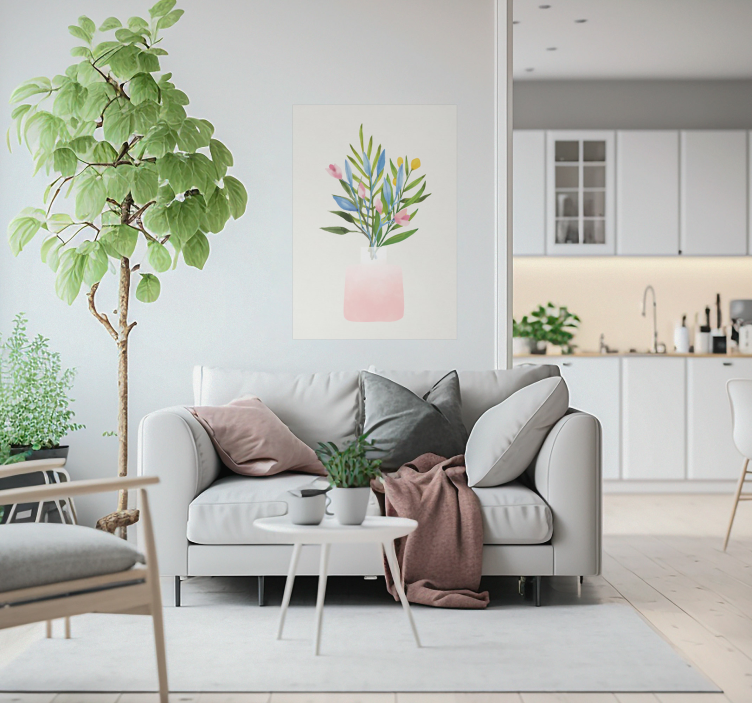 Flores en maceta - TenVinilo