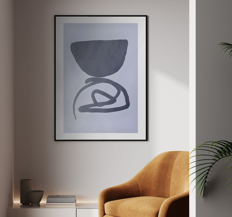 Poster abstracto marco morado - TenVinilo