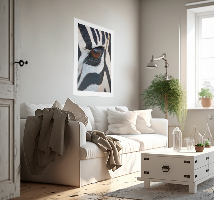 Poster animales ojo de la cebra - TenVinilo