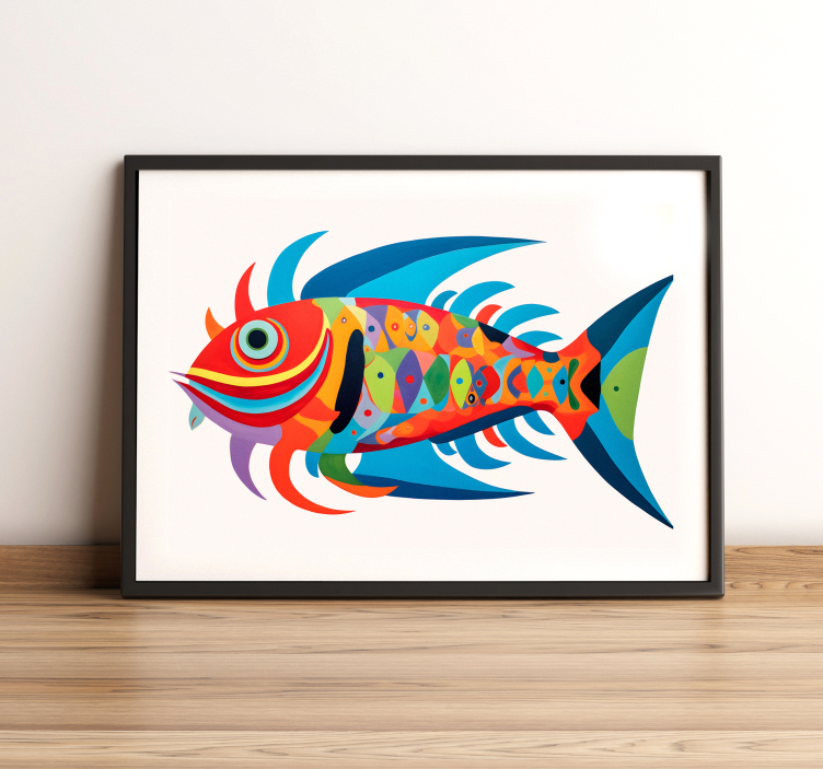 Poster arte peces multicolores - TenVinilo