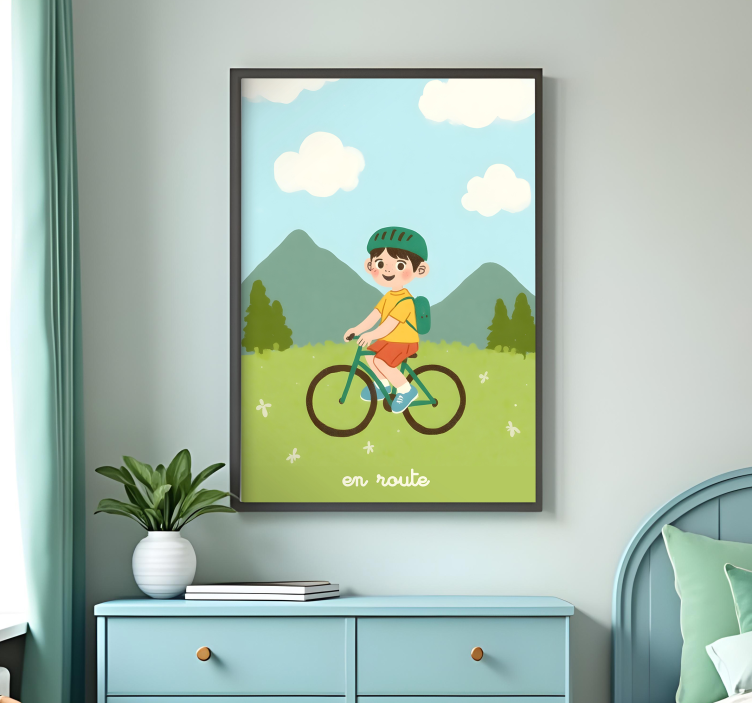 Poster ciclismo en camino - TenVinilo