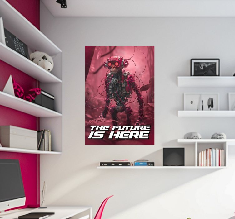 Poster habitación juvenil mono robot - TenVinilo