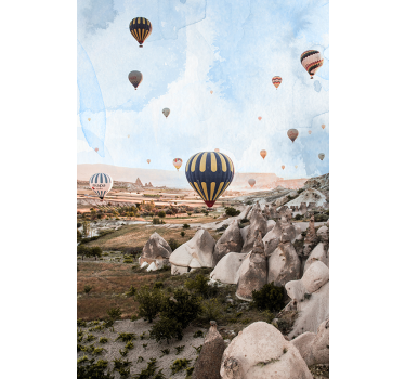Poster ciudades globos de aire en capadocia - TenVinilo