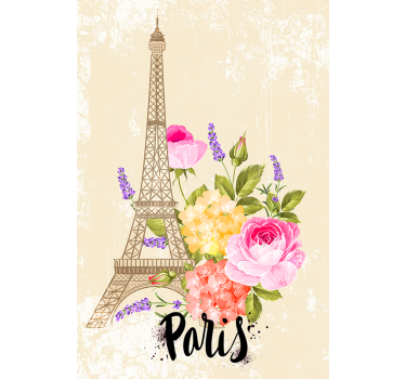 Poster ciudades torre eiffel en primavera - TenVinilo