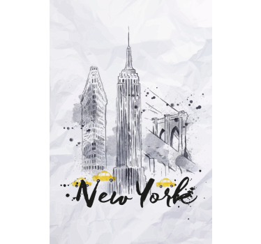 Poster ciudades skyline nueva york - TenVinilo