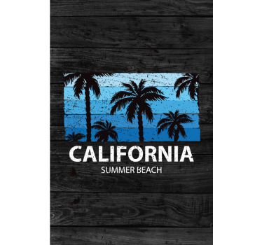 Poster ciudades cartel playa de verano en california - TenVinilo