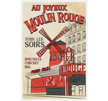 Poster ciudades le molino rojo - TenVinilo