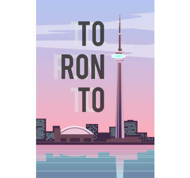 Poster ciudades toronto ilustración - TenVinilo