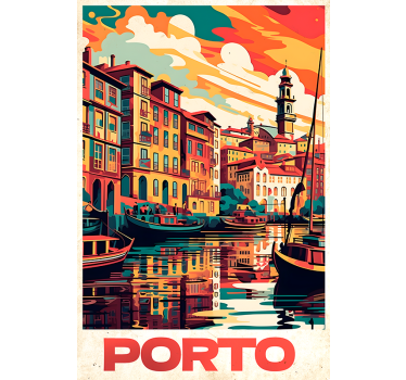 Poster ciudades oporto póster vintage - TenVinilo