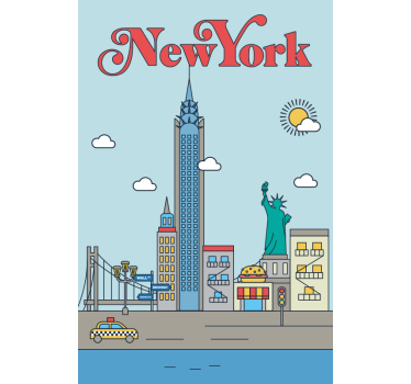 Poster ciudades nueva york - TenVinilo