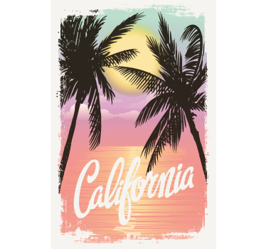 Poster ciudades atardeceres de california - TenVinilo