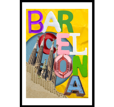 Poster salón collage de barcelona - TenVinilo