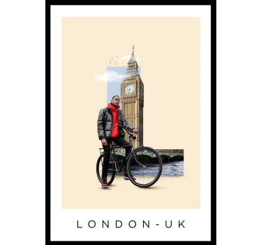 Poster salón collage de londres - TenVinilo