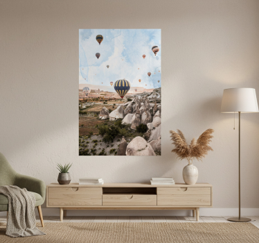 Poster ciudades globos de aire en capadocia - TenVinilo