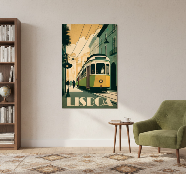 Poster ciudades lisboa ilustración vintage - TenVinilo