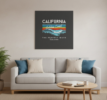 Poster ciudades olas de playa de california - TenVinilo