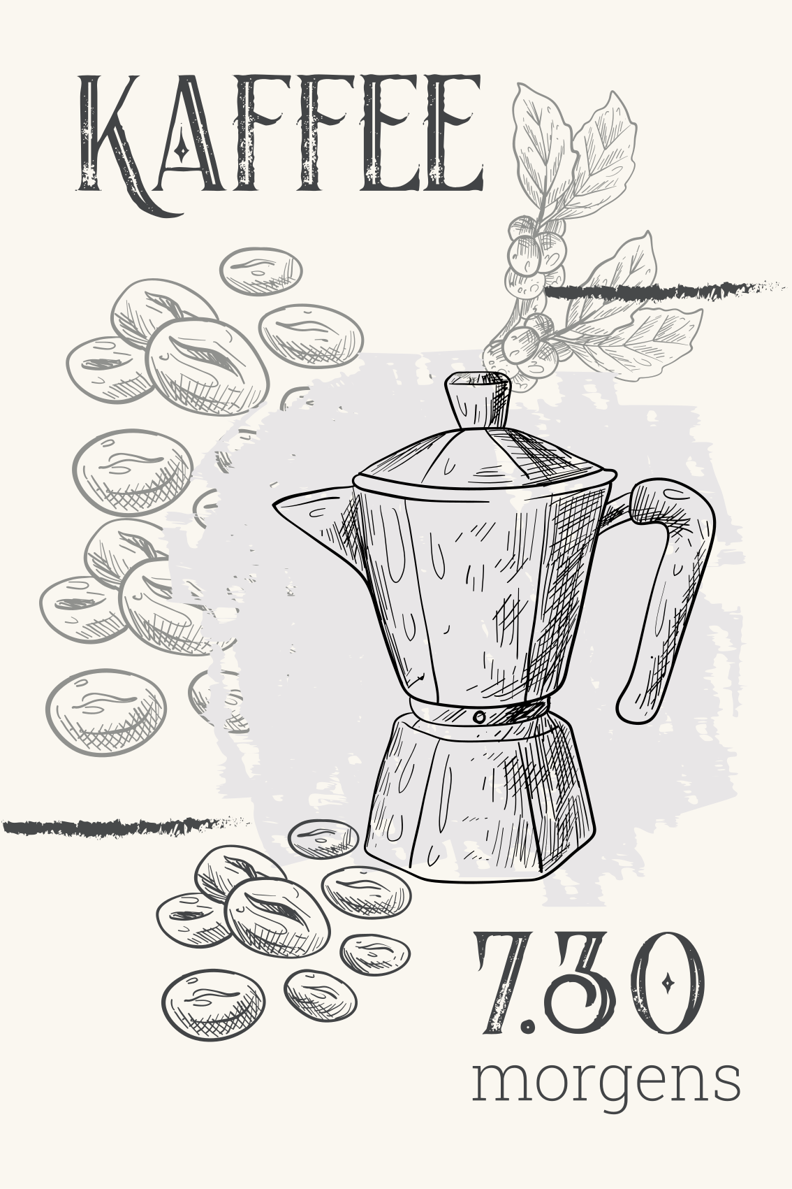Poster cocina café diseño - TenVinilo