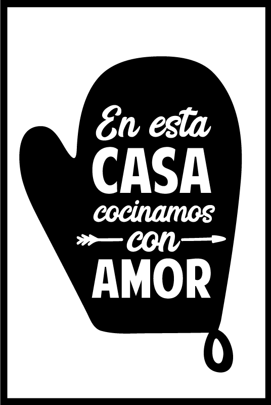 Poster cocina con frases de amor para la cocina - TenVinilo