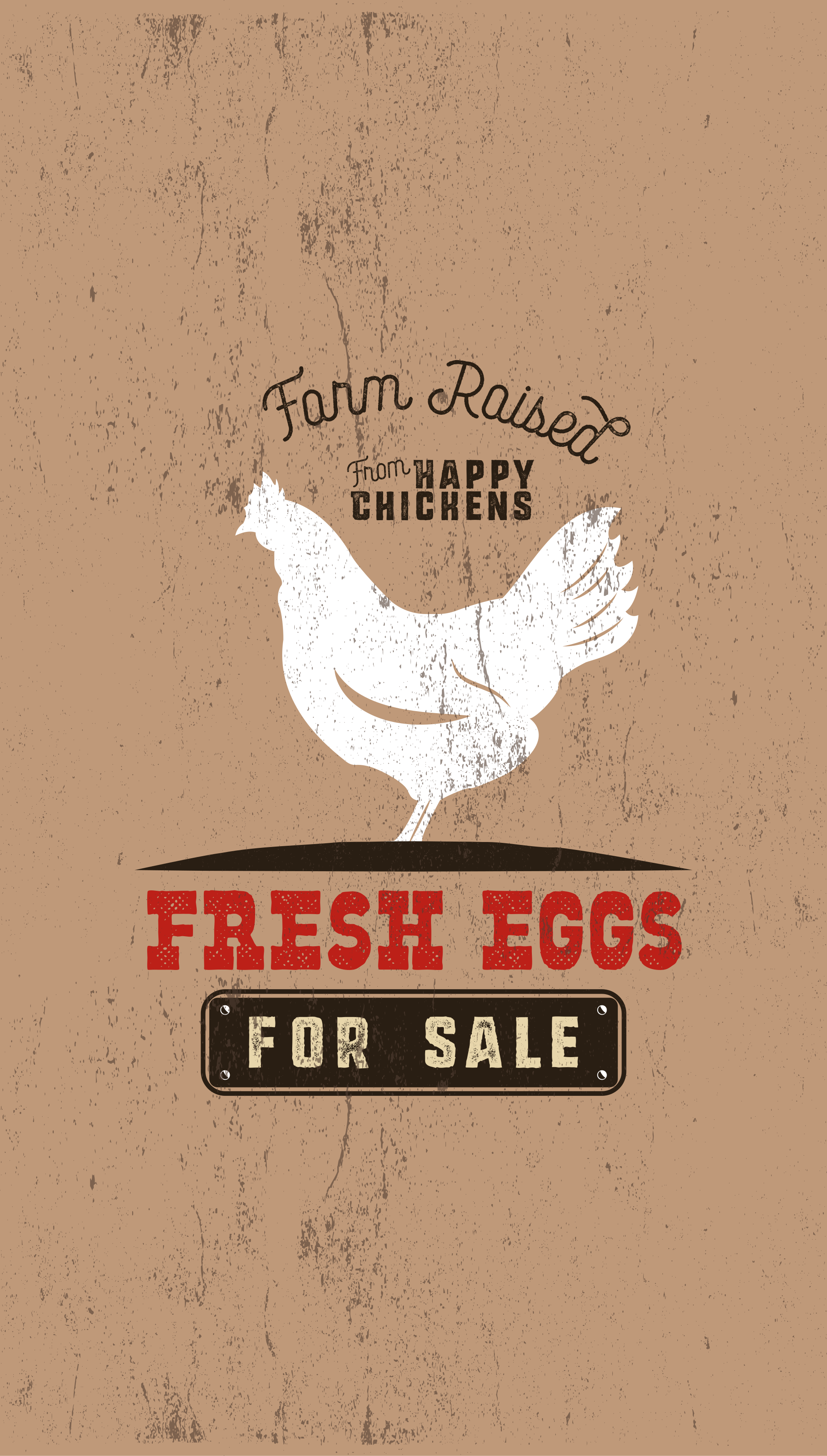 Poster cocina huevos frescos de gallina blanca - TenVinilo