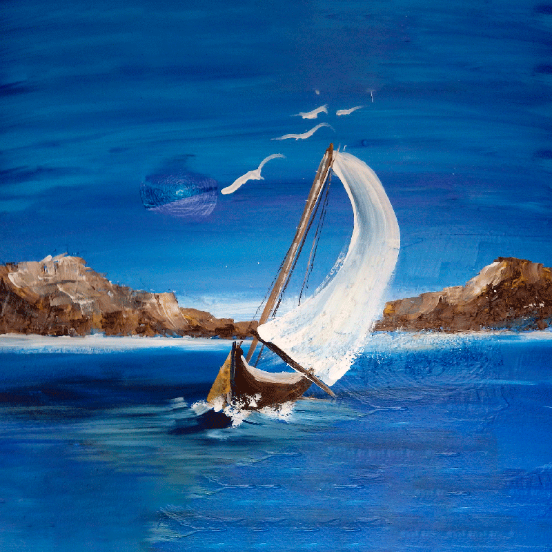 Poster salón barcos de vela - TenVinilo