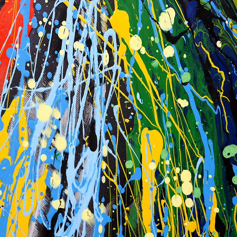 Poster salón arte salpicadura de color arcoíris - TenVinilo