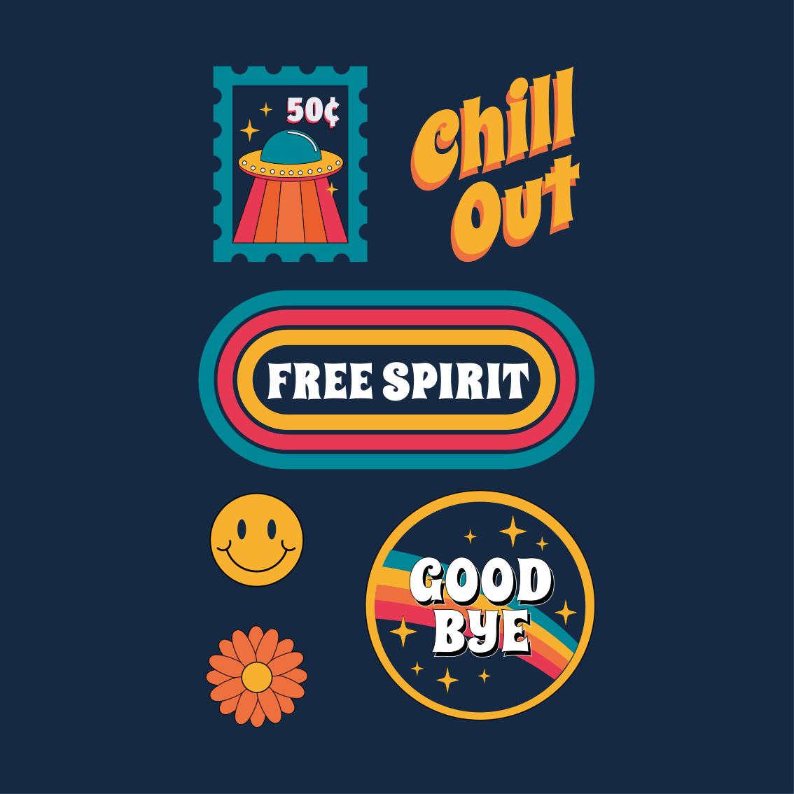 Poster salón diversión y relax de los 70 - TenVinilo