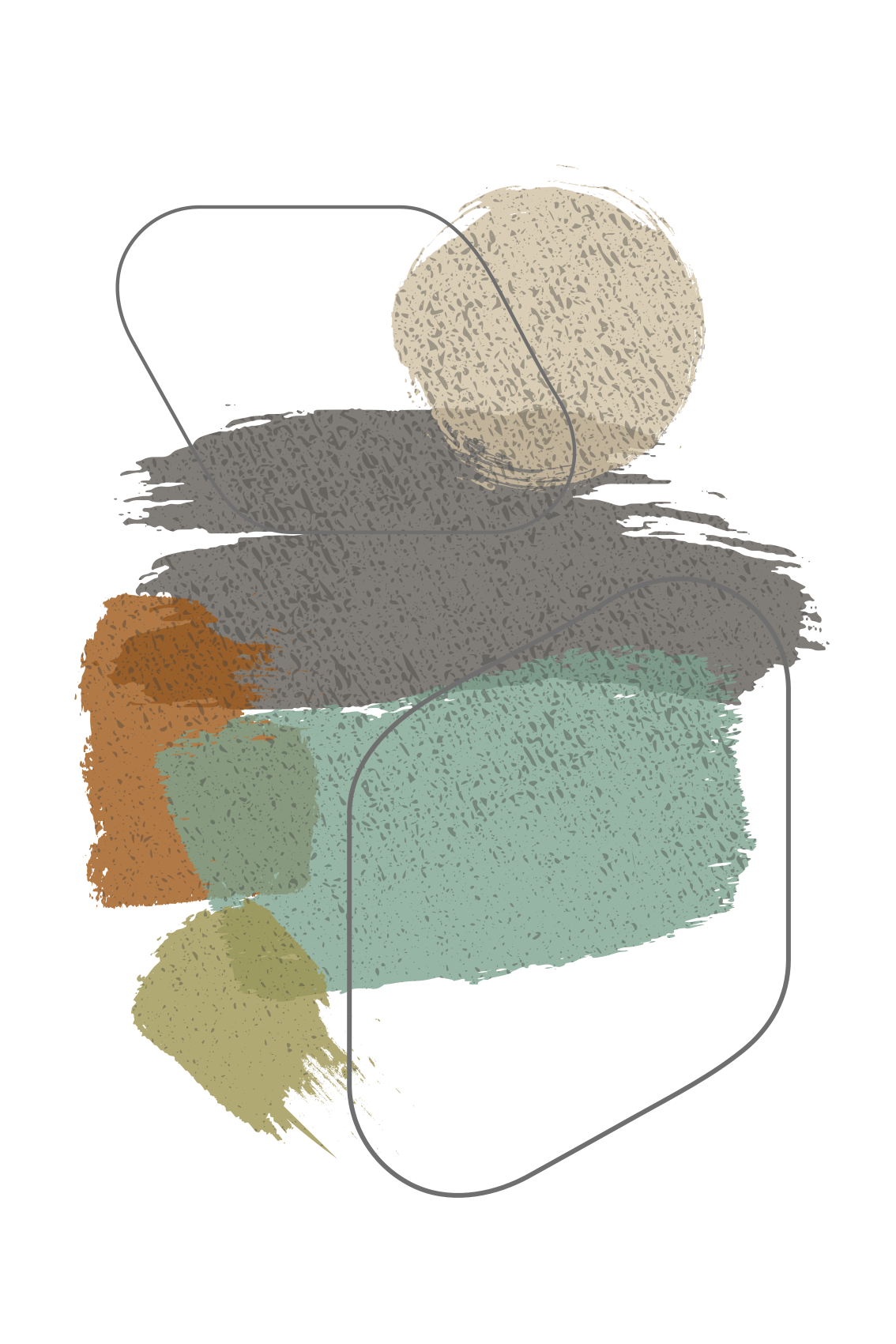Poster salón trazos de pintura abstracta - TenVinilo