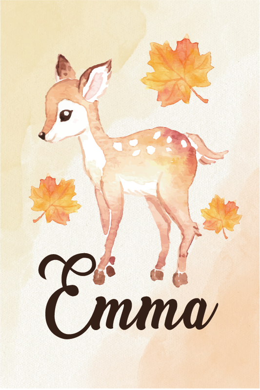 Poster dormitorio infantil ciervo - TenVinilo