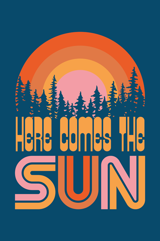 Poster con frases sol vintage - TenVinilo