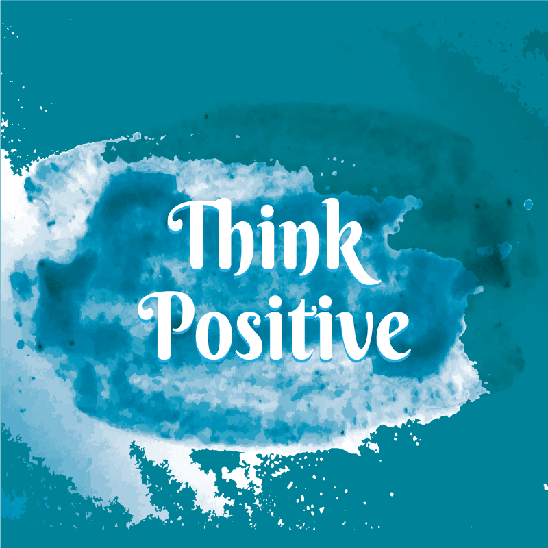 Poster con frases piensa en positivo - TenVinilo
