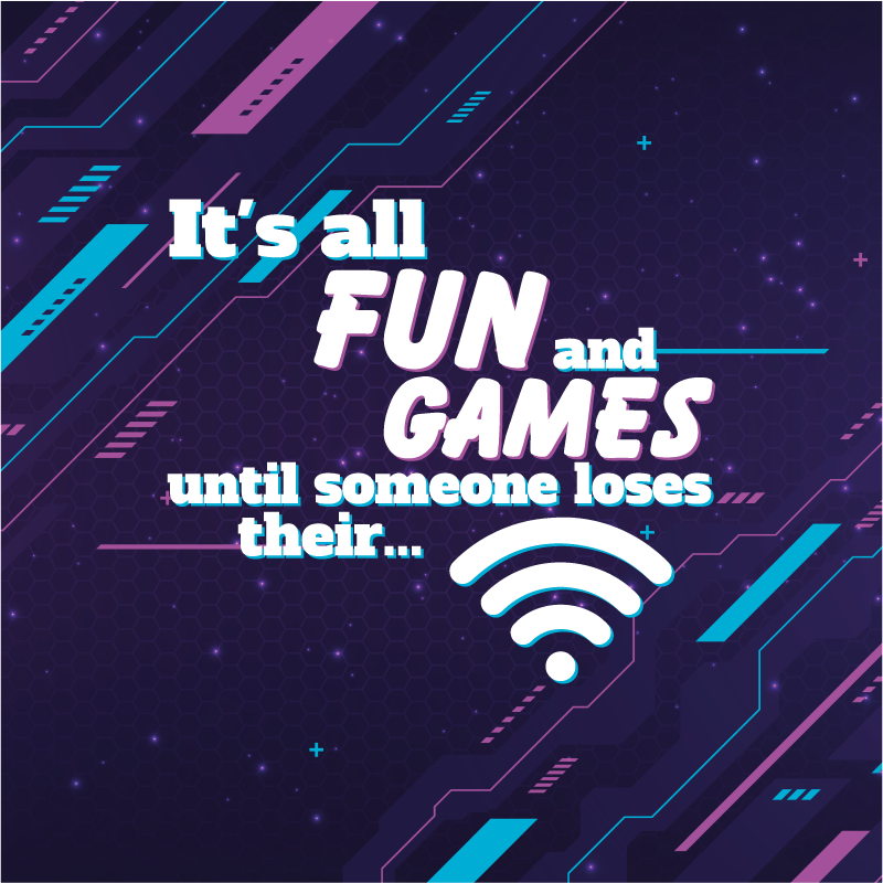 Poster habitación juvenil chiste divertido wifi - TenVinilo