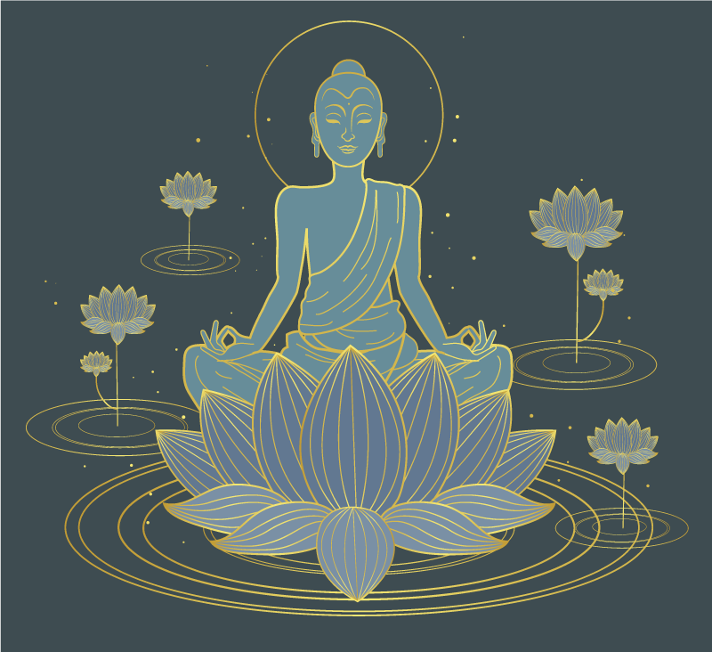 Poster zen buda meditativo - TenVinilo