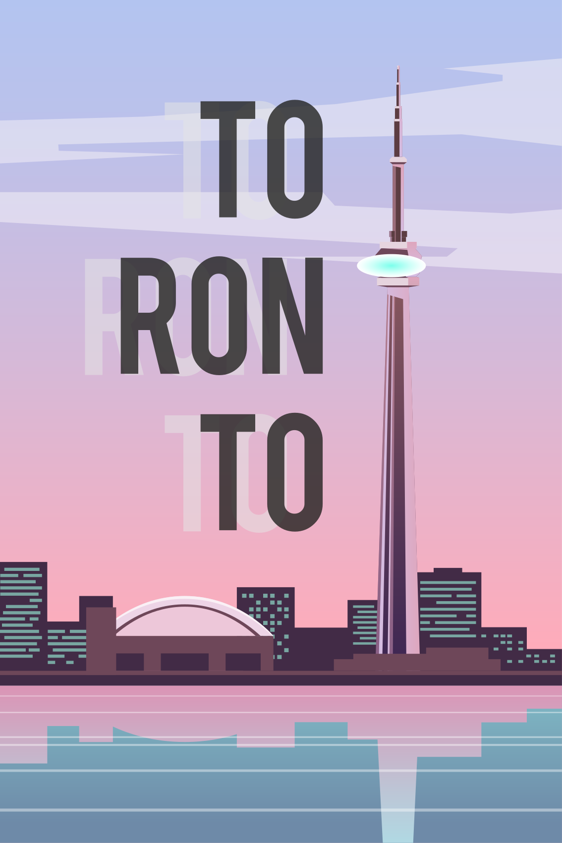 Poster ciudades toronto ilustración - TenVinilo