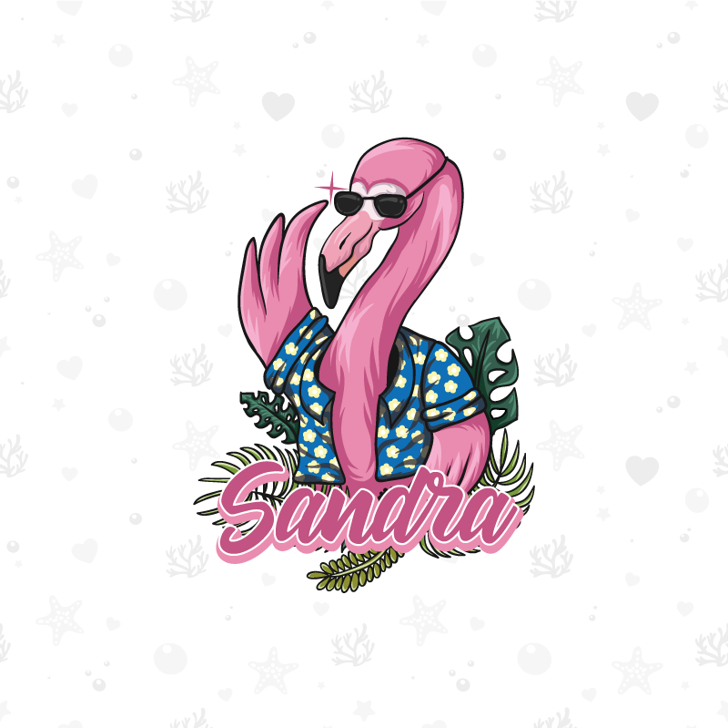 Poster personalizable vibe de flamenco cool - TenVinilo