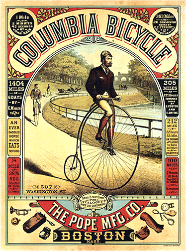 Poster ciclismo vinilo antiguo de bicicletas - TenVinilo