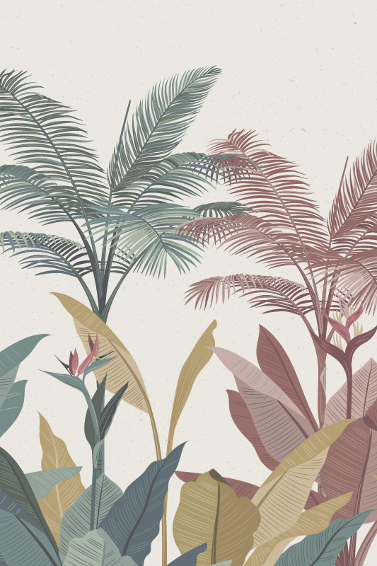 Poster plantas terracota plantas tropicales - TenVinilo