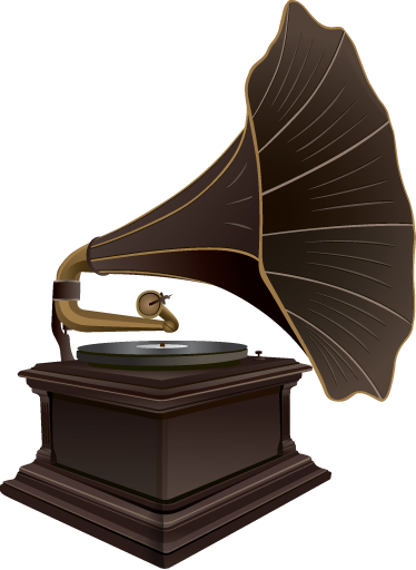 Poster musicales vinilo decorativo gramófono vintage - TenVinilo