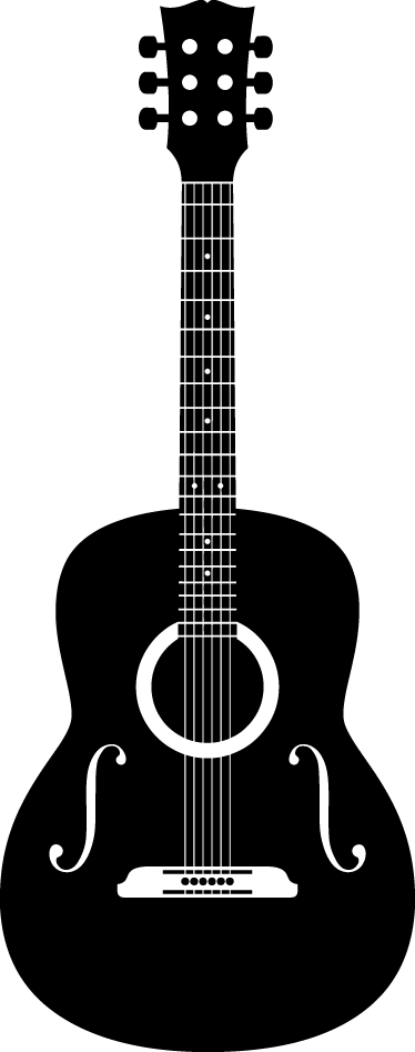 Poster musicales vinilo decorativo guitarra acústica - TenVinilo