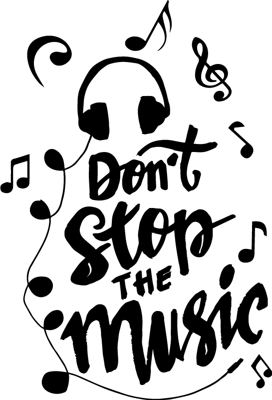Poster musicales texto musical compuesto de notas - TenVinilo